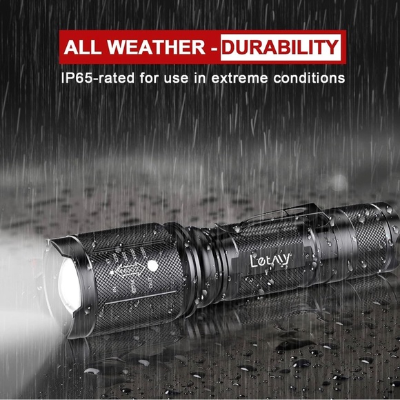 2Pcs Ultra Bright High Lumens LED Flashlights - Zoomable LED Tactical Flashlight - Picture 5 of 10